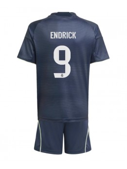 Billige Real Madrid Endrick #9 Bortedraktsett Barn 2025-26 Kortermet (+ Korte bukser)